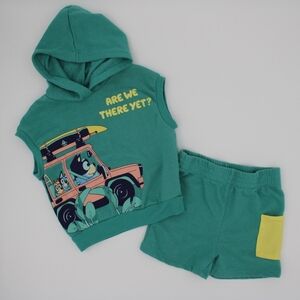 Bluey Hooded Tank & Shorts Set – 18M